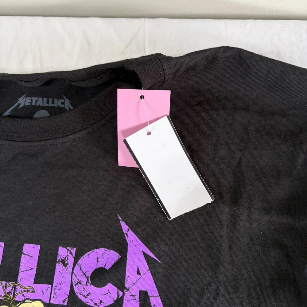 Metallica Damaged‎ Justice Graphic T-Shirt Black Pushead Skull Band Tee SM/MD